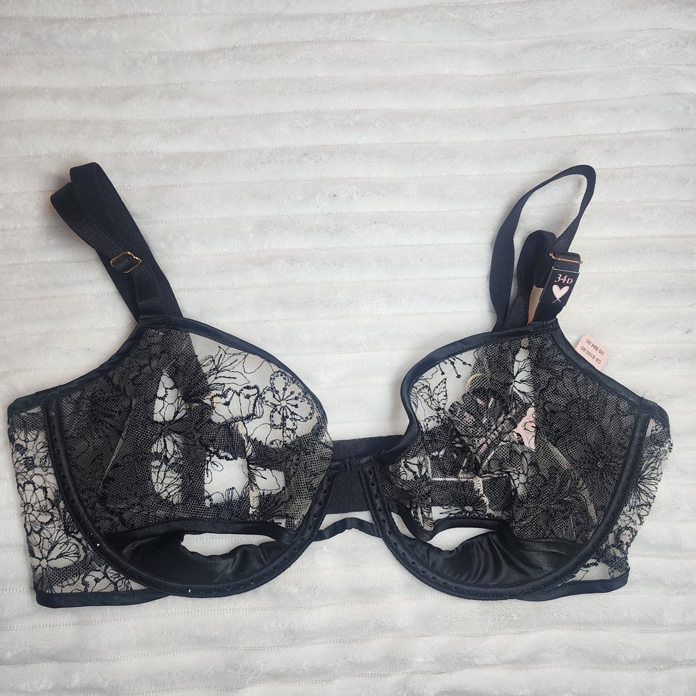 Elegant Black Lace Bra